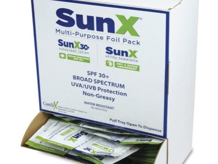 Coretex SunX SPF30 Sunscreen with Towelettes - 25 Individual Foil Pouch Online Sale