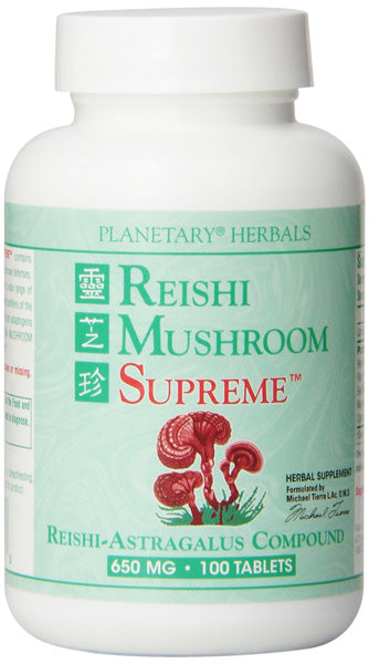 PLANETARY HERBALS - Reishi Mushroom Supreme 650 mg - 100 Tablets For Discount