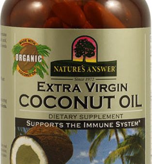 NATURE S ANSWER - Extra Virgin Coconut Oil - 120 Softgels Fashion