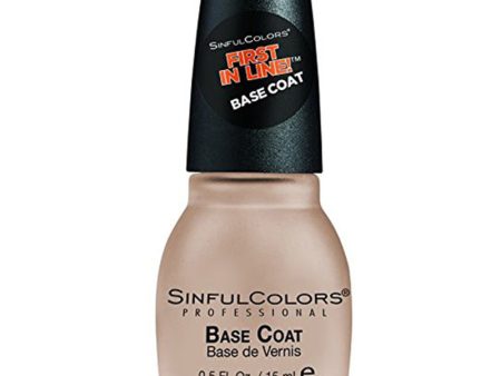 SINFULCOLORS - First In Line Base Coat Nail Treatment - 0.5 fl. oz. (15 ml) For Sale